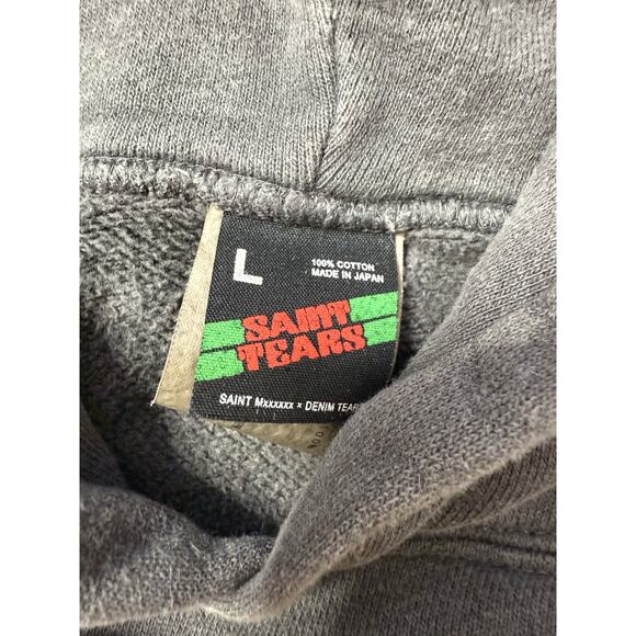 SAINT MICHAEL X DENIM TEARS HOLY GRAIL HOODIE - BLACK sz L - Picture 3 of 16